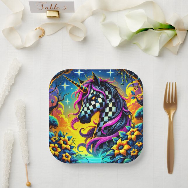 Unicorn Paper Plate (Wedding)