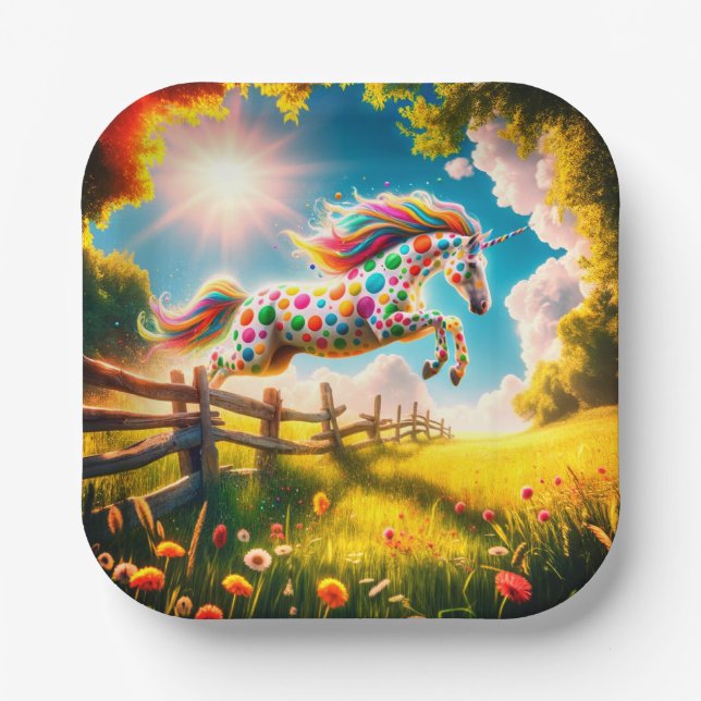 Unicorn Paper Plate (Front)