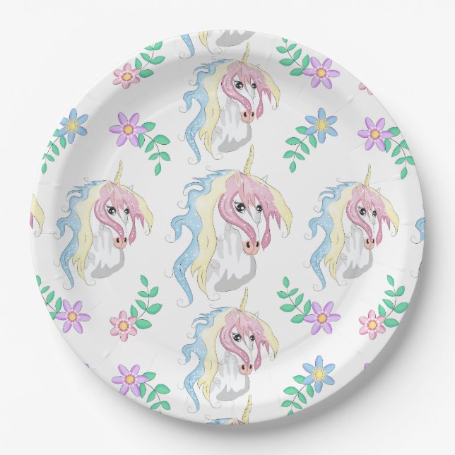 Unicorn Paper Plate (Front)