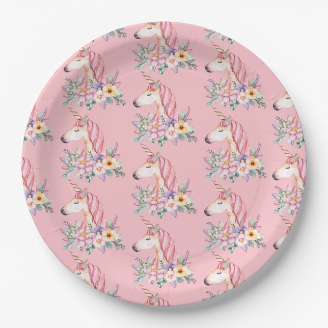 Unicorn Paper Plate (Front)