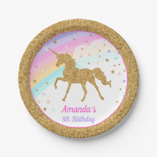 Unicorn Paper Plates