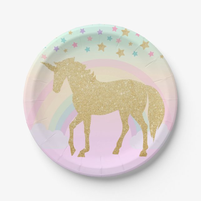Unicorn Paper Plates 7" (Front)