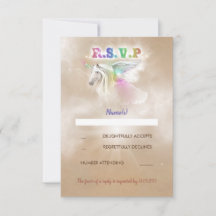 Unicorn Party Enchanted RSVP Cards