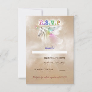 Unicorn Party Enchanted RSVP Cards