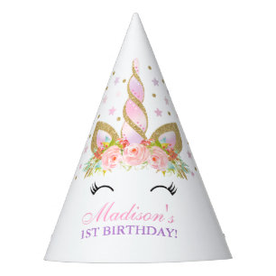 Unicorn Party Hat Floral Unicorn Birthday Party