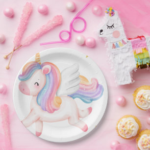 Unicorn Party Paper Plate