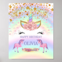 Unicorn party Rainbow 1st Birthday whimsical girl