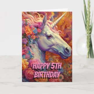 Unicorn party sweet birthday card