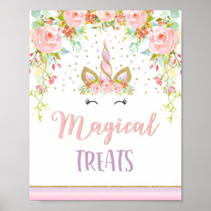 Unicorn Party Table Sign Magical Unicorn Poster