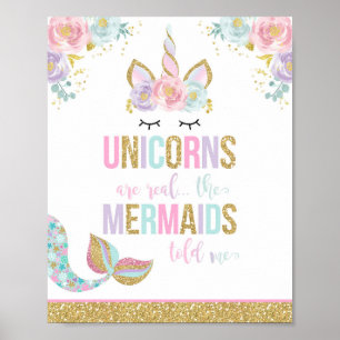 Unicorn Party Table Sign Magical Unicorn Poster
