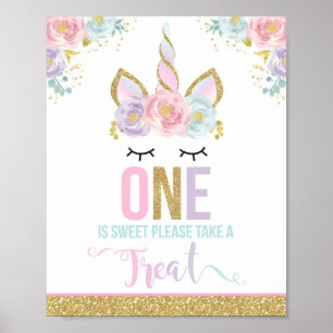 Unicorn Party Table Sign Magical Unicorn Poster