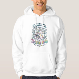 Unicorn Passport to Unicorn Land White Background  Hoodie