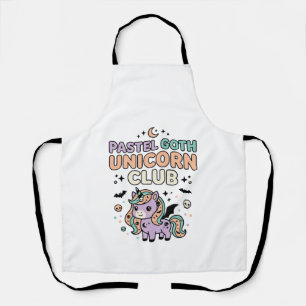 Unicorn Pastel Goth Unicorn Club Trendy Graphic Te Apron