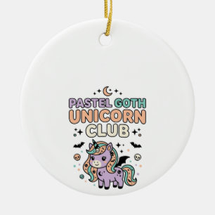 Unicorn Pastel Goth Unicorn Club Trendy Graphic Te Ceramic Tree Decoration