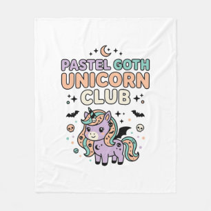 Unicorn Pastel Goth Unicorn Club Trendy Graphic Te Fleece Blanket