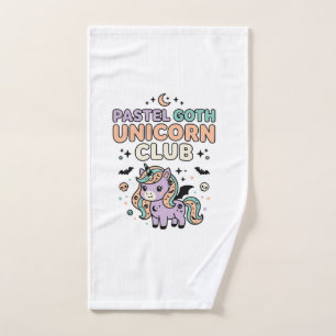 Unicorn Pastel Goth Unicorn Club Trendy Graphic Te Hand Towel