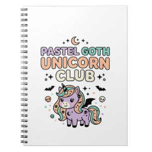 Unicorn Pastel Goth Unicorn Club Trendy Graphic Te Notebook