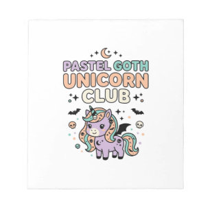 Unicorn Pastel Goth Unicorn Club Trendy Graphic Te Notepad