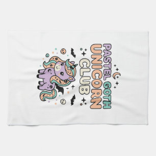 Unicorn Pastel Goth Unicorn Club Trendy Graphic Te Tea Towel