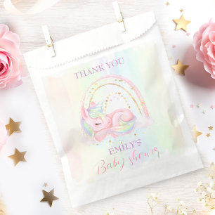 Unicorn Pastel Rainbow Baby Shower Favour Bags
