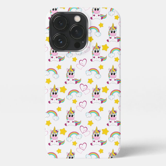 Unicorn pattern iPhone case (Back)