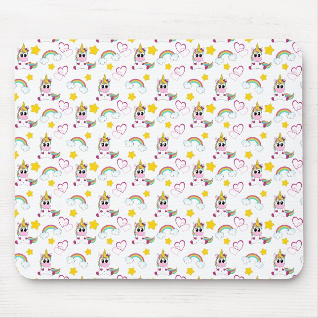 Unicorn pattern mouse mat (Front)