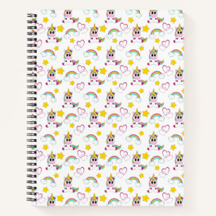 Unicorn pattern notebook