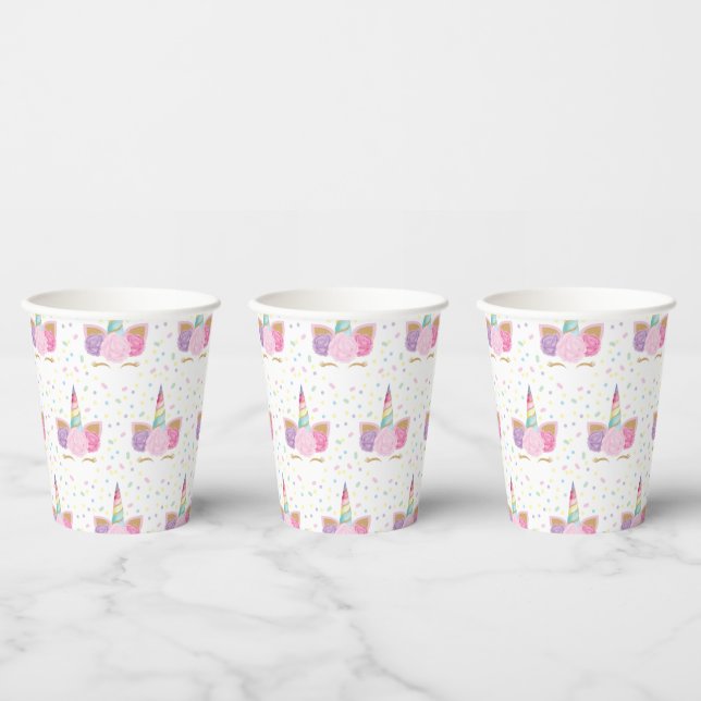 unicorn pattern Paper cup (Multi)