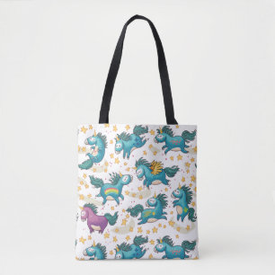 Unicorn Pattern Tote Bag
