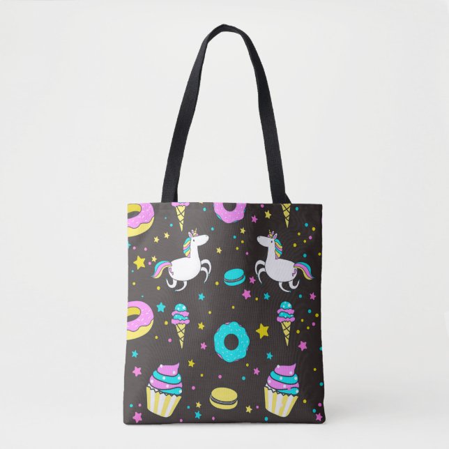 Unicorn Pattern Tote Bag (Front)