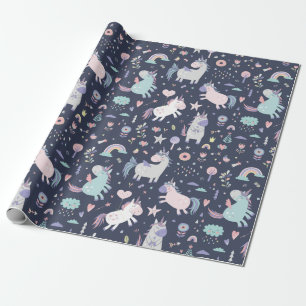 Unicorn Pattern Wrapping Paper