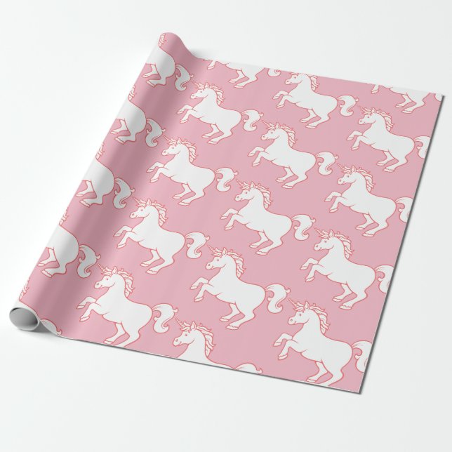 Unicorn Pattern Wrapping Paper (Unrolled)