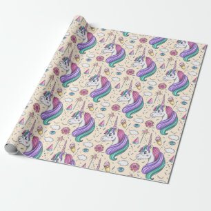 Unicorn Pattern Wrapping Paper