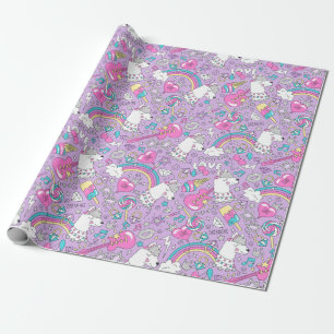 Unicorn Pattern Wrapping Paper