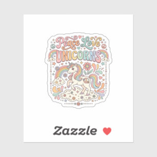 Unicorn Peace Love Unicorns Adorable Vector Design
