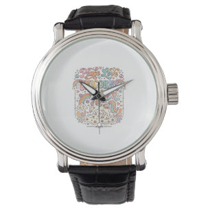 Unicorn Peace Love Unicorns Adorable Vector Design Watch