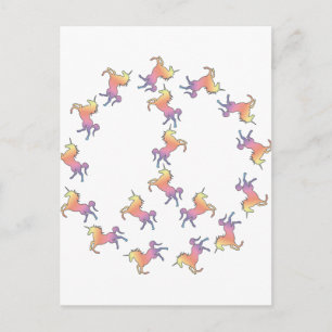 Unicorn Peace Postcard