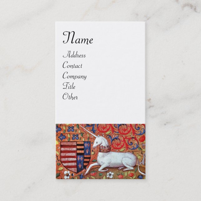UNICORN,pearl Business Card (Front)