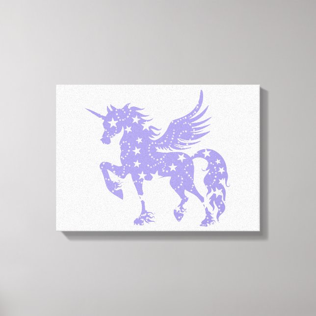 Unicorn  pegasus - Choose background colour Canvas Print (Front)