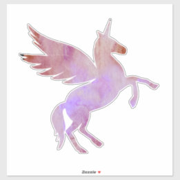 Unicorn, Pegasus, colourful fantasy horse sticker