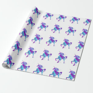 Unicorn pegasus fantasy wrapping paper for gifts