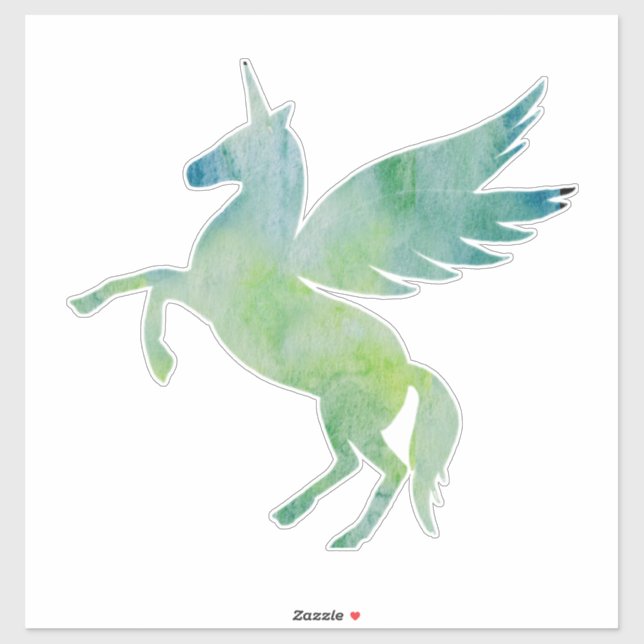 Unicorn, Pegasus, greeny blue fantasy horse (Sheet)