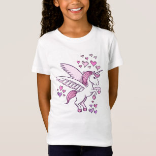 Unicorn Pegasus Hearts  T-Shirt
