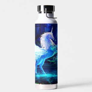 Unicorn Pegasus Magic in Moonlight Forest  Water Bottle