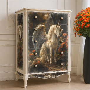 Unicorn Pegasus Woodland Floral Decoupage Tissue Paper