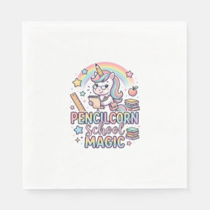 Unicorn Pencilcorn School Magic Adorable Sticker a Napkin