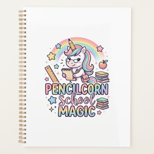Unicorn Pencilcorn School Magic Adorable Sticker a Planner (Front)