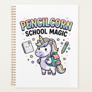 Unicorn Pencilcorn School Magic Charming Merch Des Planner