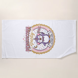 Unicorn Penguicorn Party POD Ready Zazzle Design_1 Beach Towel