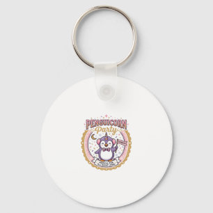 Unicorn Penguicorn Party POD Ready Zazzle Design_1 Key Ring